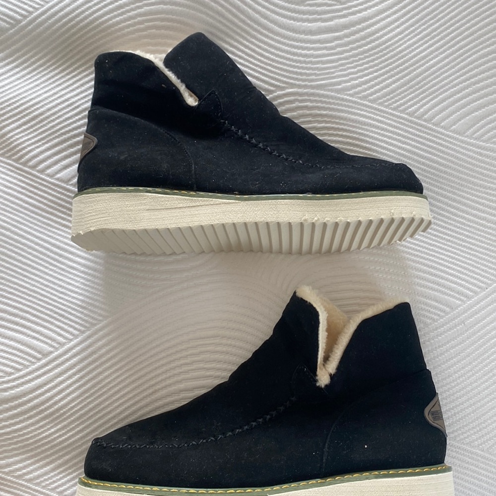Black suede boots